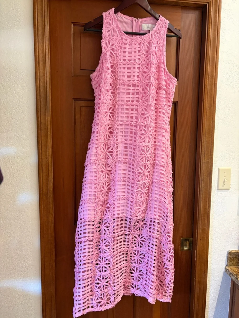 Endless Rose Pink Crochet Sleeveless Maxi Dress - Picture 4 of 4